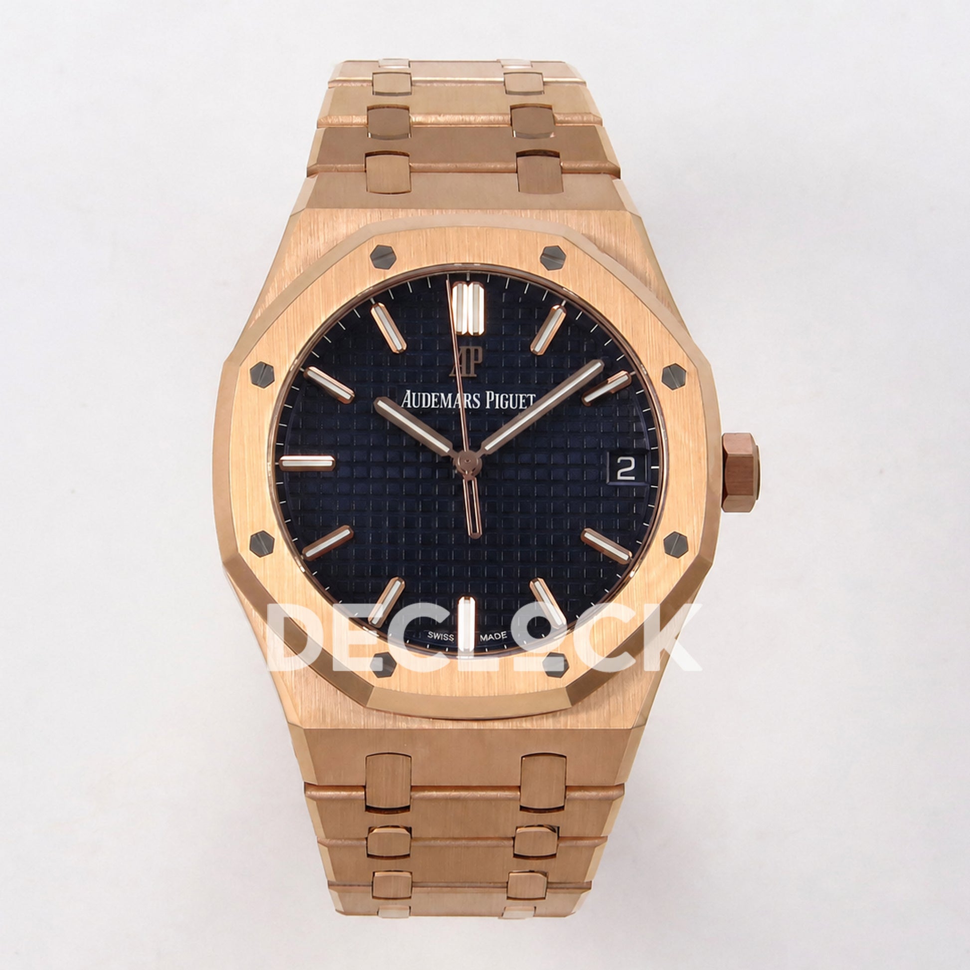 Audemars Piguet Royal Oak 41mm 15500 Rose Gold Black Dial DDF DD4302 Super Clone Weighted
