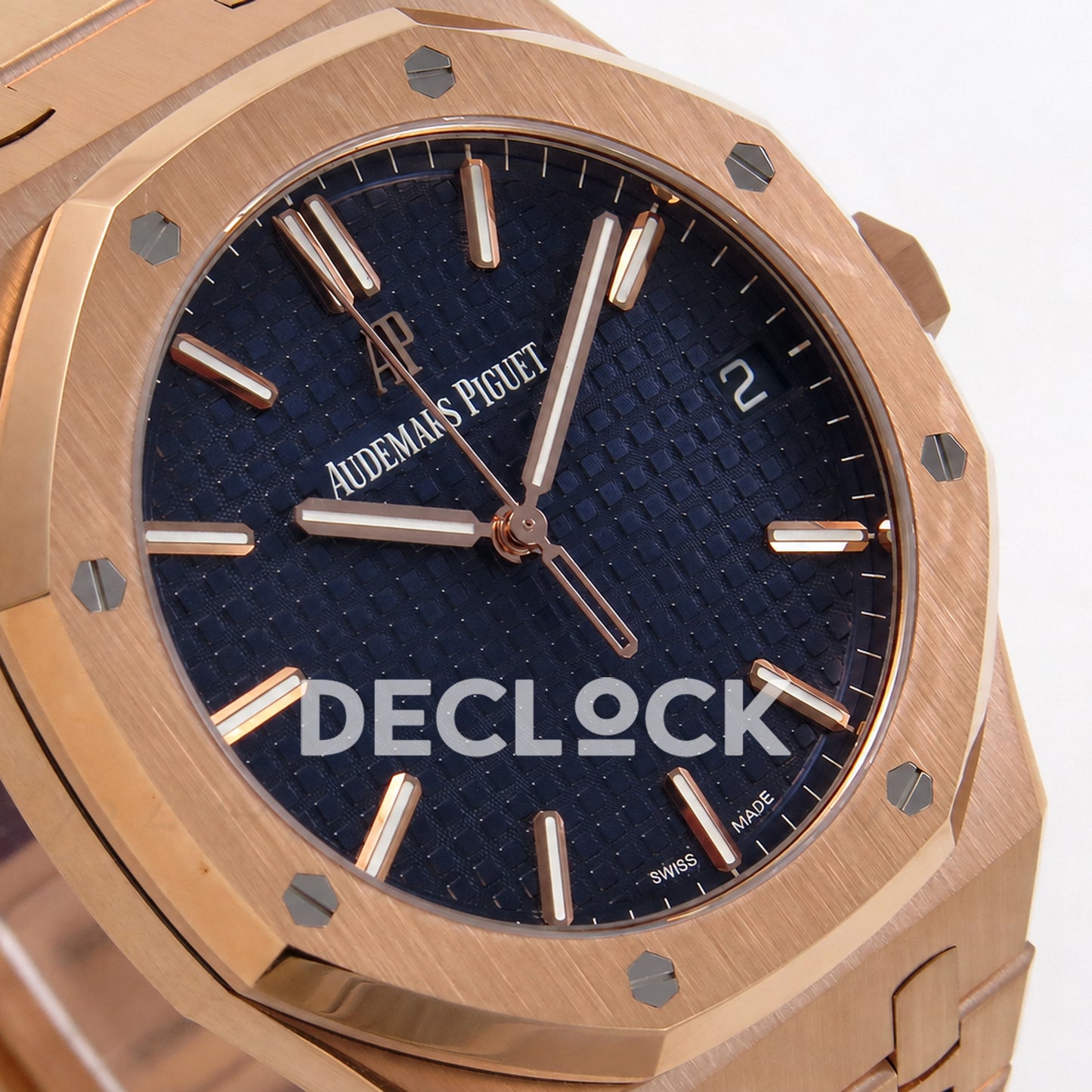 Audemars Piguet Royal Oak 41mm 15500 Rose Gold Black Dial DDF DD4302 Super Clone Weighted