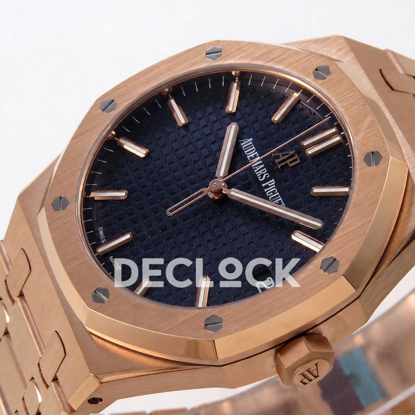 Audemars Piguet Royal Oak 41mm 15500 Rose Gold Black Dial DDF DD4302 Super Clone Weighted