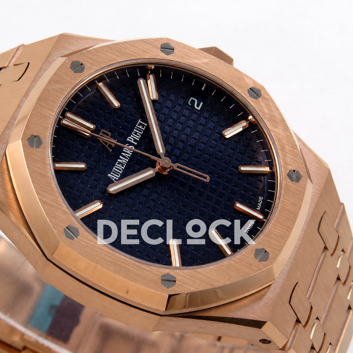 Audemars Piguet Royal Oak 41mm 15500 Rose Gold Black Dial DDF DD4302 Super Clone Weighted