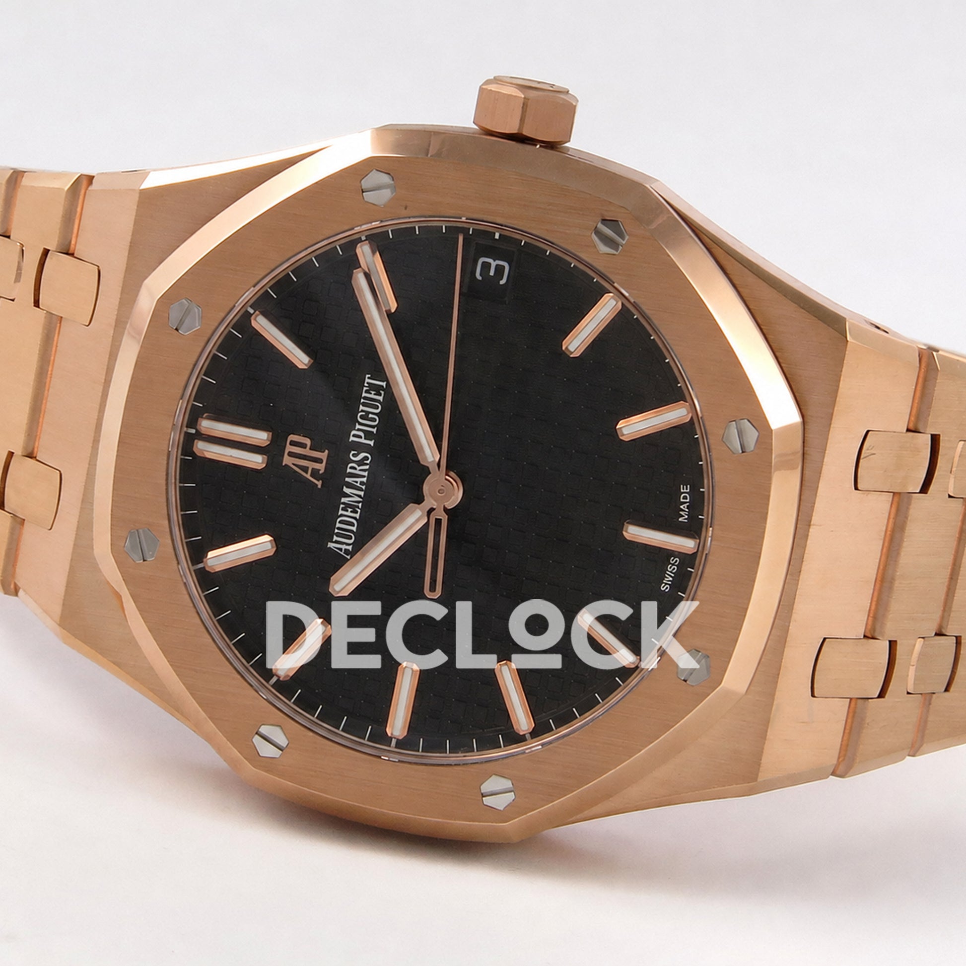 Audemars Piguet Royal Oak 41mm 15500 Rose Gold Blue Dial DDF DD4302 Super Clone Weighted