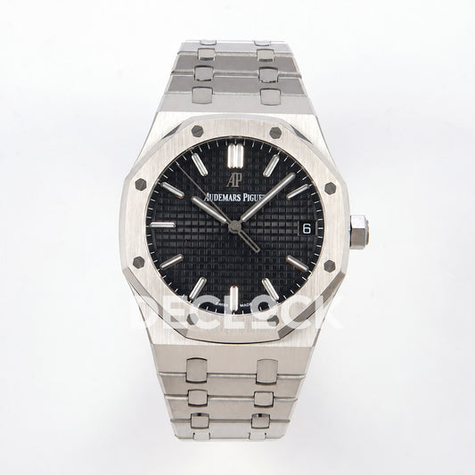Audemars Piguet Royal Oak 15500ST.OO.1220ST.03 JF black dial steel bracelet DD4302 — front