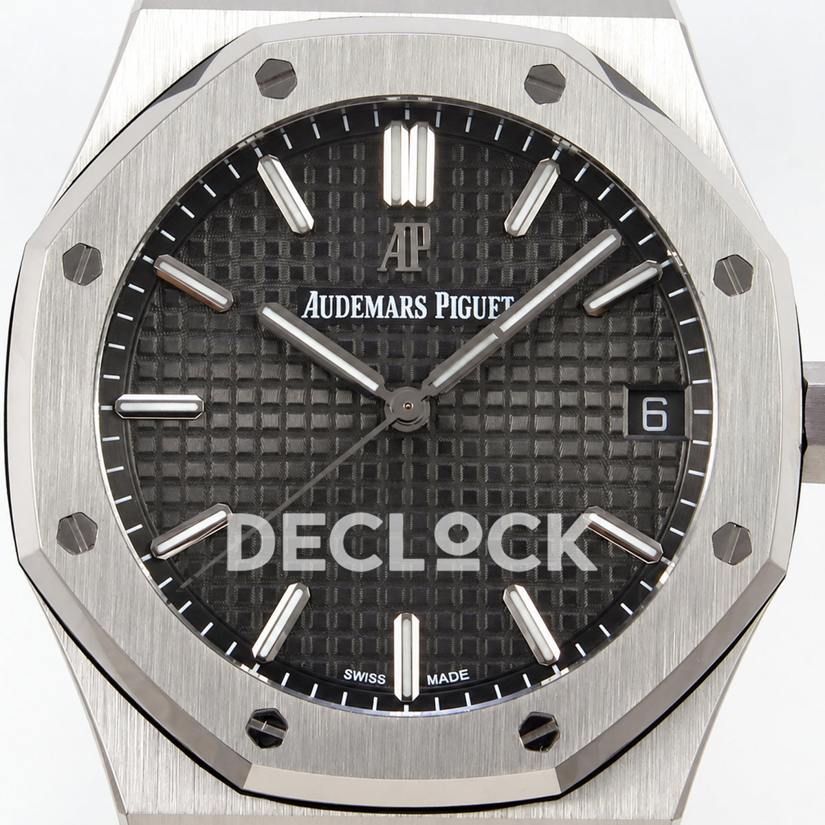 Audemars Piguet Royal Oak 15500ST.OO.1220ST.02 JF gray dial steel bracelet DD4302 — dial detail