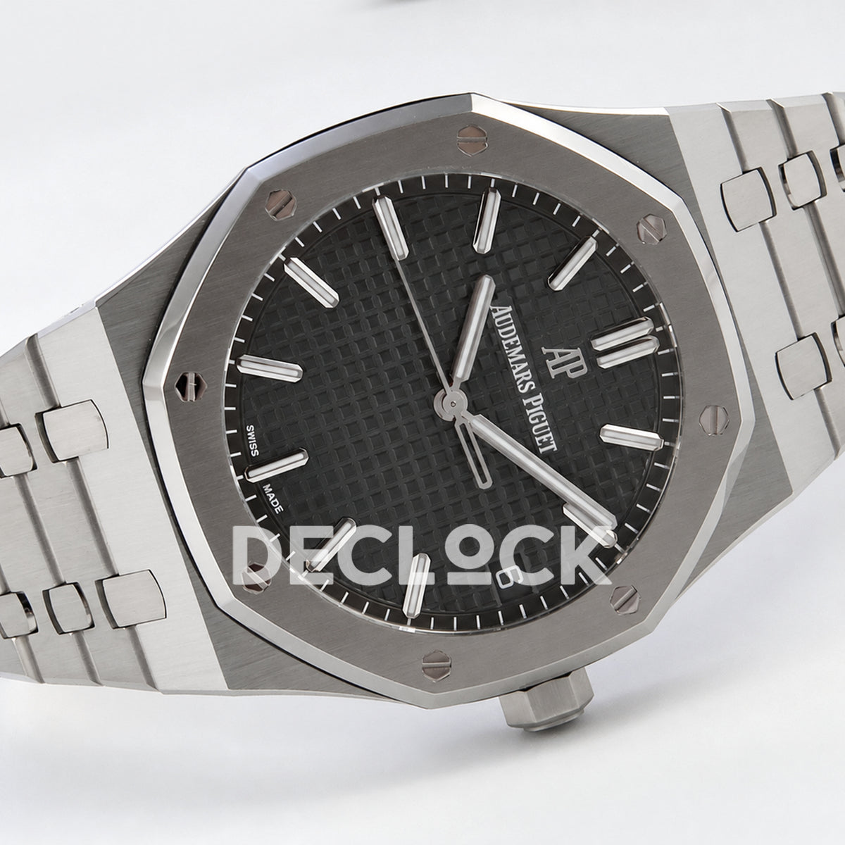 Audemars Piguet Royal Oak 15500ST.OO.1220ST.02 JF gray dial steel bracelet DD4302 — horizontal front