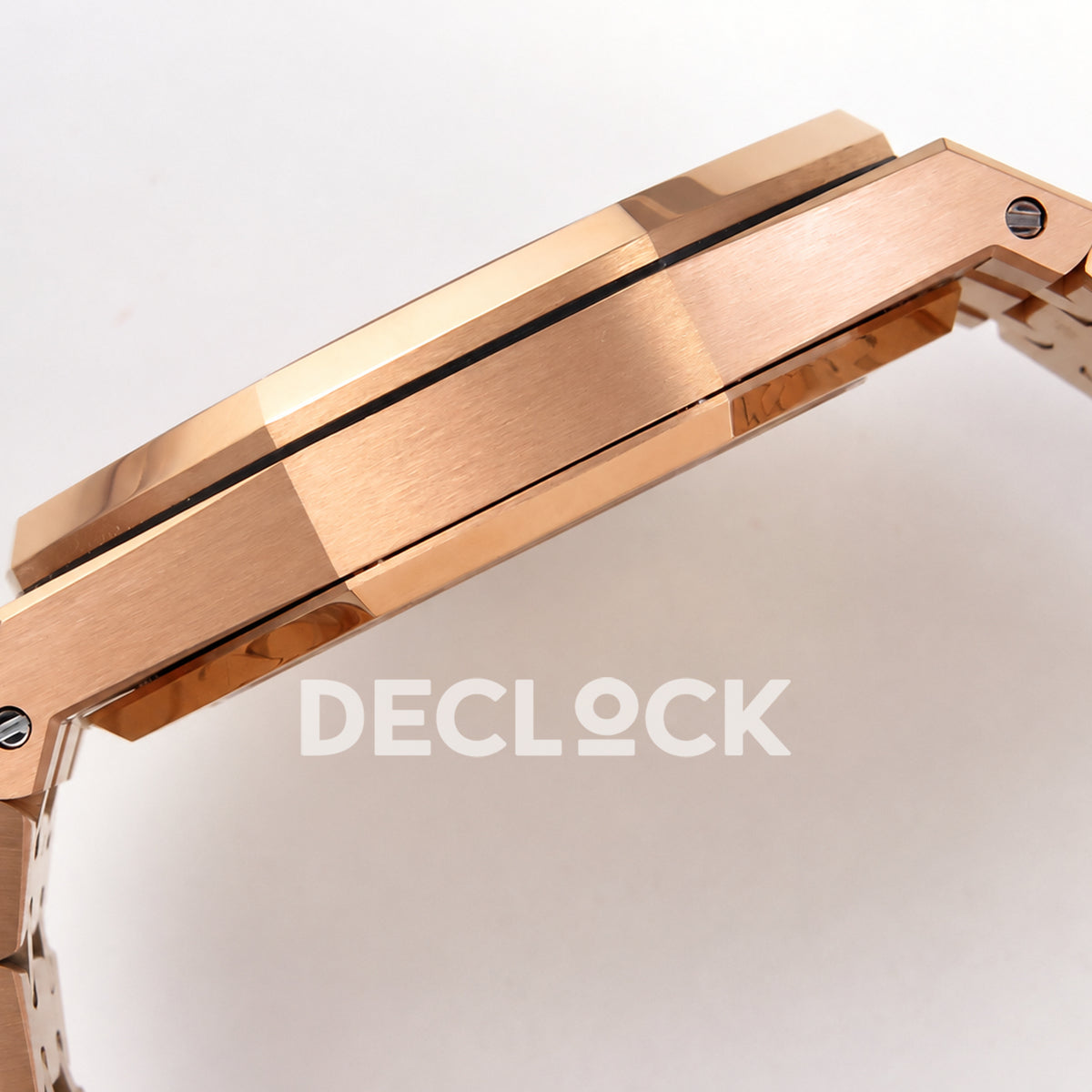 Audemars Piguet Royal Oak 15500OR.OO.1220OR.01 JF black dial rose gold bracelet DD4302 — case profile
