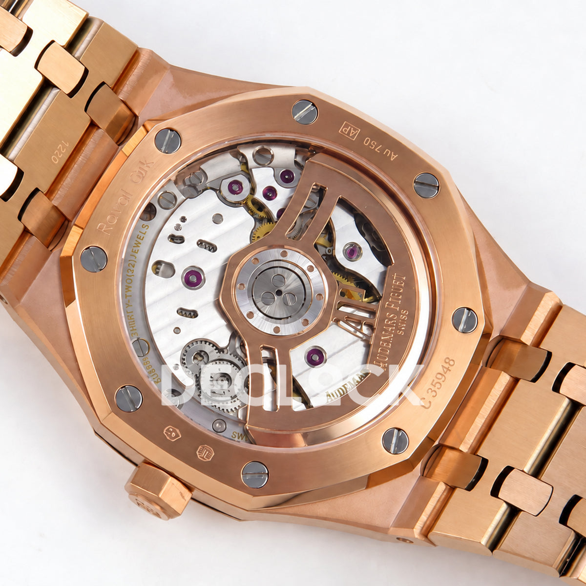 Audemars Piguet Royal Oak 15500OR.OO.1220OR.01 JF black dial rose gold bracelet DD4302 — caseback