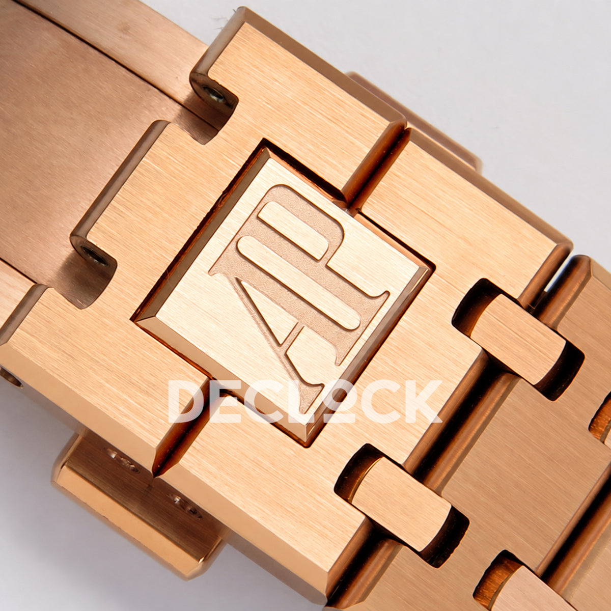 Audemars Piguet Royal Oak 15500OR.OO.1220OR.01 JF black dial rose gold bracelet DD4302 — clasp logo