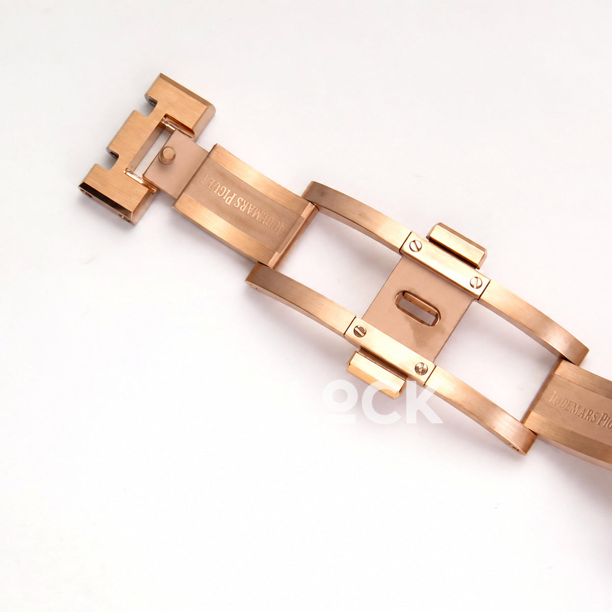 Audemars Piguet Royal Oak 15500OR.OO.1220OR.01 JF black dial rose gold bracelet DD4302 — clasp open front
