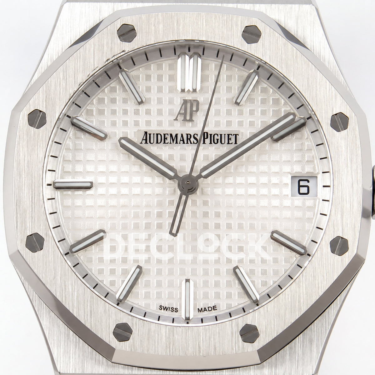 Audemars Piguet Royal Oak 15500ST.OO.1220ST.04 JF silver white dial steel bracelet DD4302 — dial detail