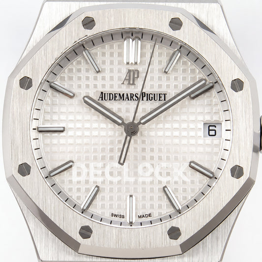 Audemars Piguet Royal Oak 15500ST.OO.1220ST.04 JF silver white dial steel bracelet DD4302 — dial detail