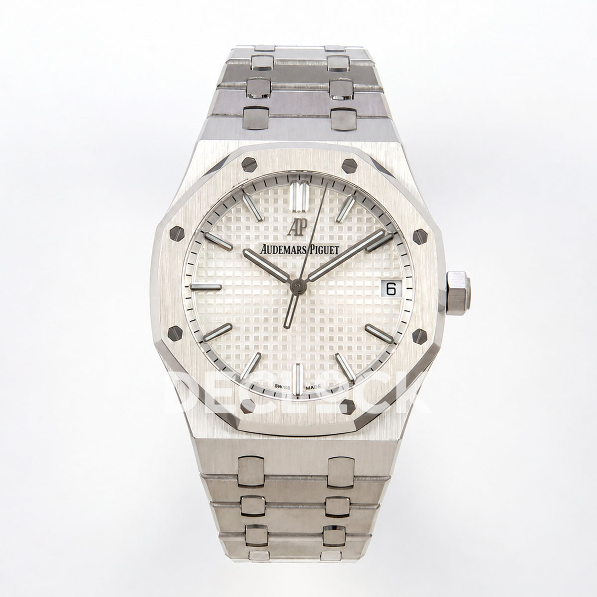 Audemars Piguet Royal Oak 15500ST.OO.1220ST.04 JF silver white dial steel bracelet DD4302 — front
