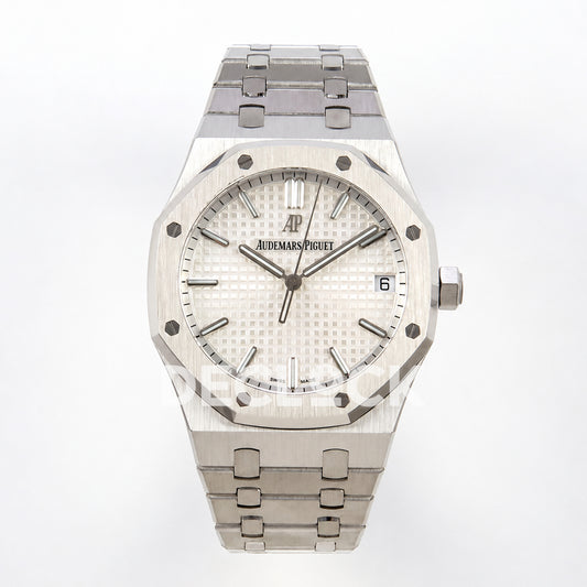 Audemars Piguet Royal Oak 15500ST.OO.1220ST.04 JF silver white dial steel bracelet DD4302 — front