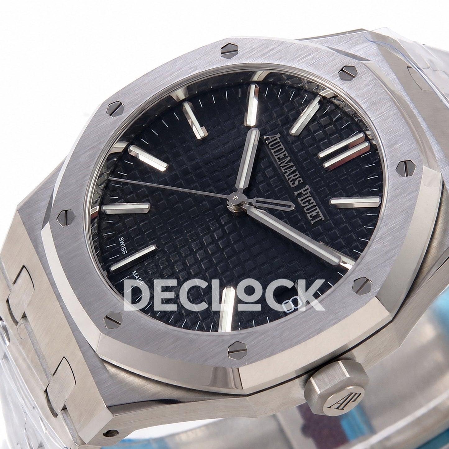 Audemars Piguet Royal Oak 41mm 15500 SS VSF Black Textured Dial on SS Bracelet DD4302 Super Clone
