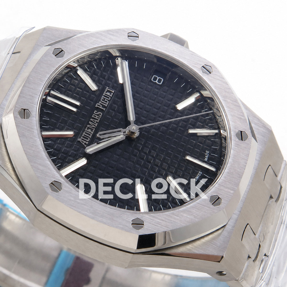 Audemars Piguet Royal Oak 41mm 15500 SS VSF Black Textured Dial on SS Bracelet DD4302 Super Clone