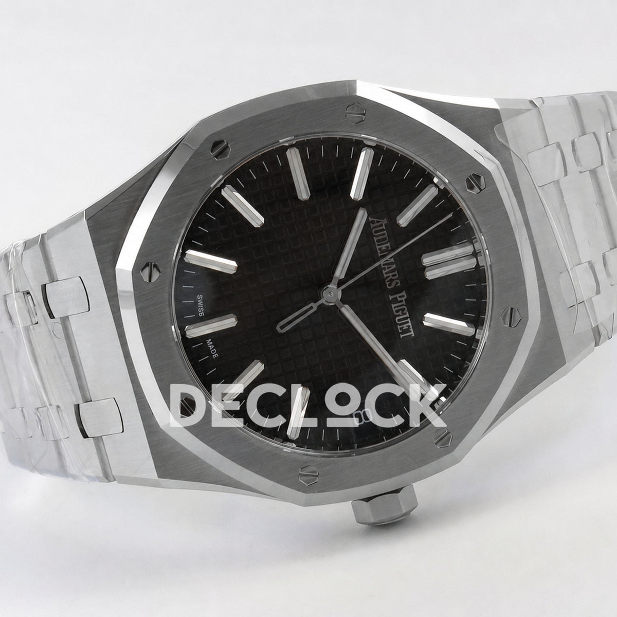 Audemars Piguet Royal Oak 41mm 15500 SS VSF Black Textured Dial on SS Bracelet DD4302 Super Clone