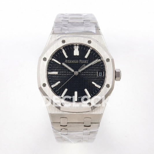 Audemars Piguet Royal Oak 41mm 15500 SS VSF Black Textured Dial on SS Bracelet DD4302 Super Clone