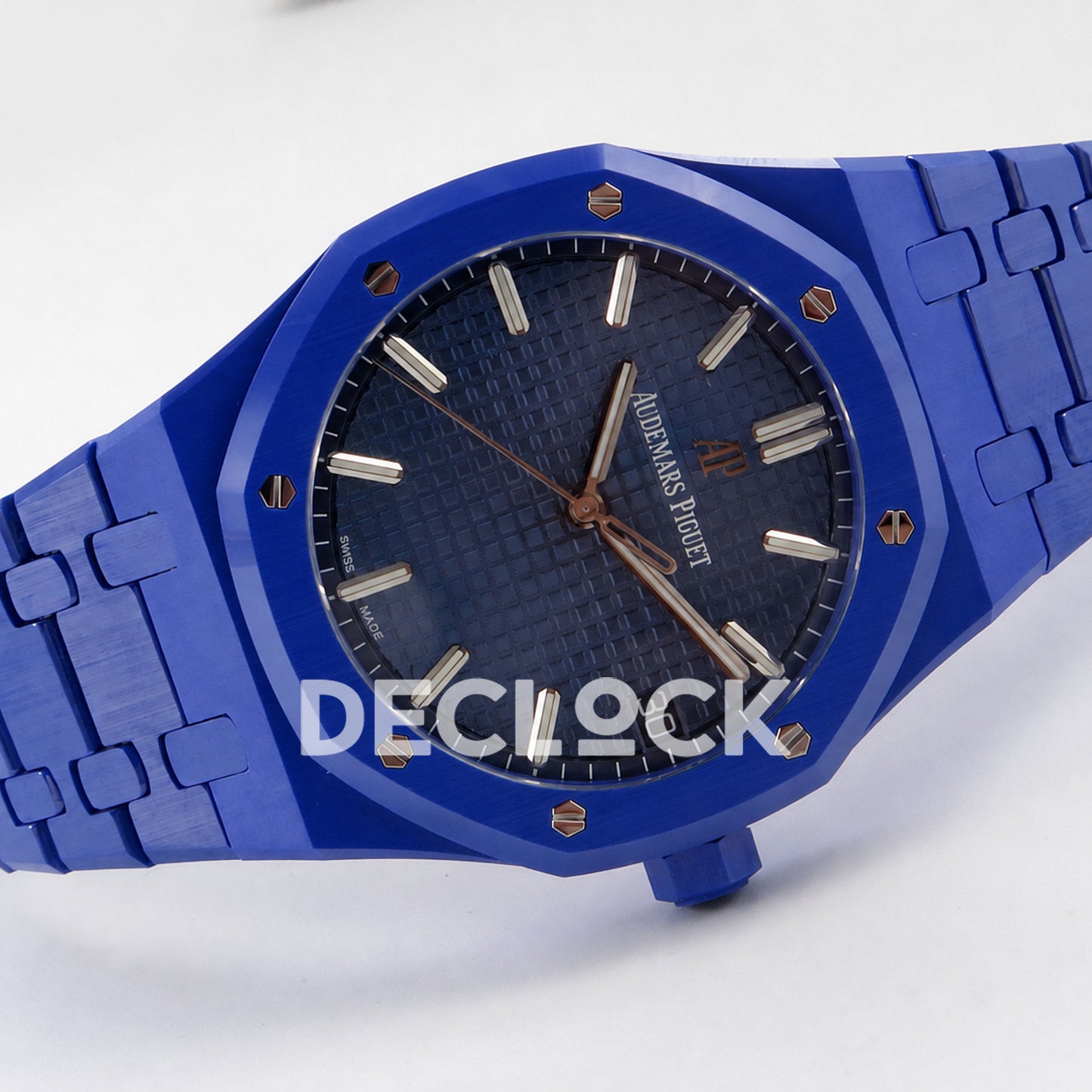 Audemars Piguet Royal Oak 41mm 15500 Blue Ceramic ZF SA4302 Free Sprung Replica