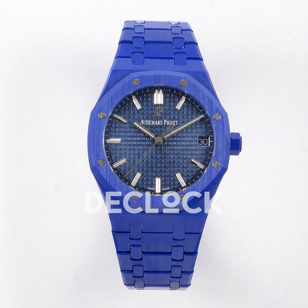 Audemars Piguet Royal Oak 15500 ZF με μπλε κεραμική κάσα και μπρασελέ, μπροστινή όψη