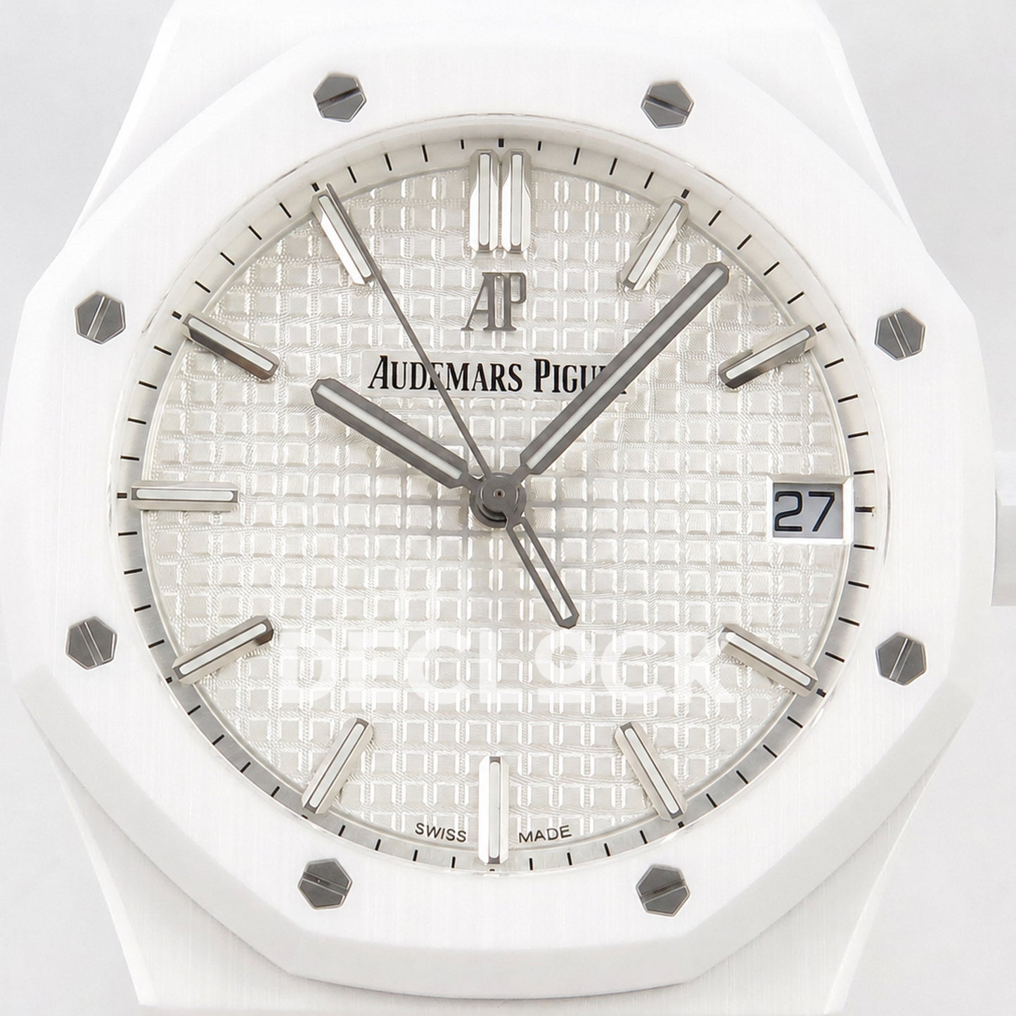 Audemars Piguet Royal Oak 41mm 15500 White Ceramic ZF SA4302 Free Sprung Replica