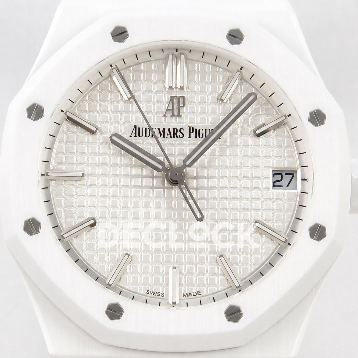 Audemars Piguet Royal Oak 41mm 15500 White Ceramic ZF SA4302 Free Sprung Replica