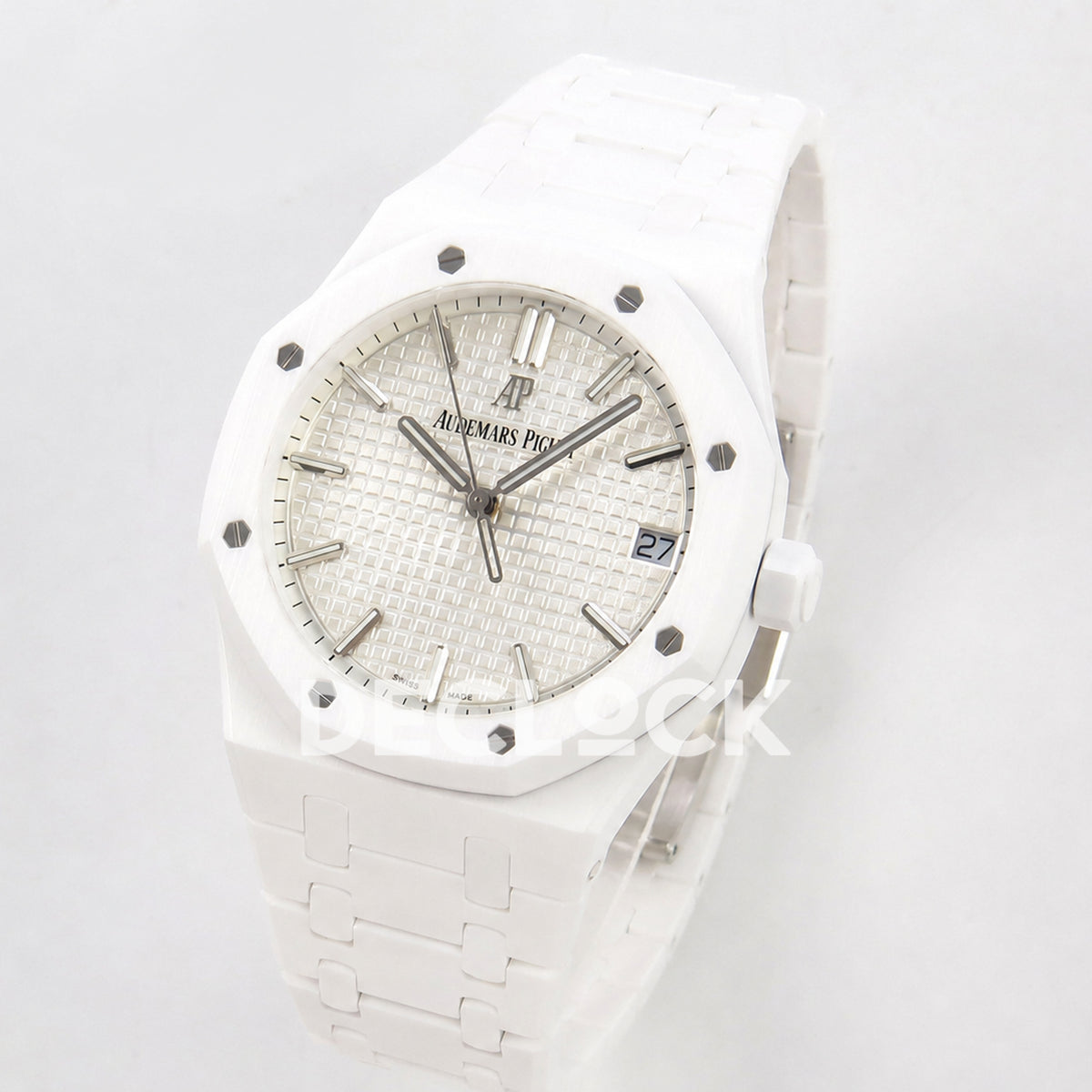 Audemars Piguet Royal Oak 41mm 15500 White Ceramic ZF SA4302 Free Sprung Replica