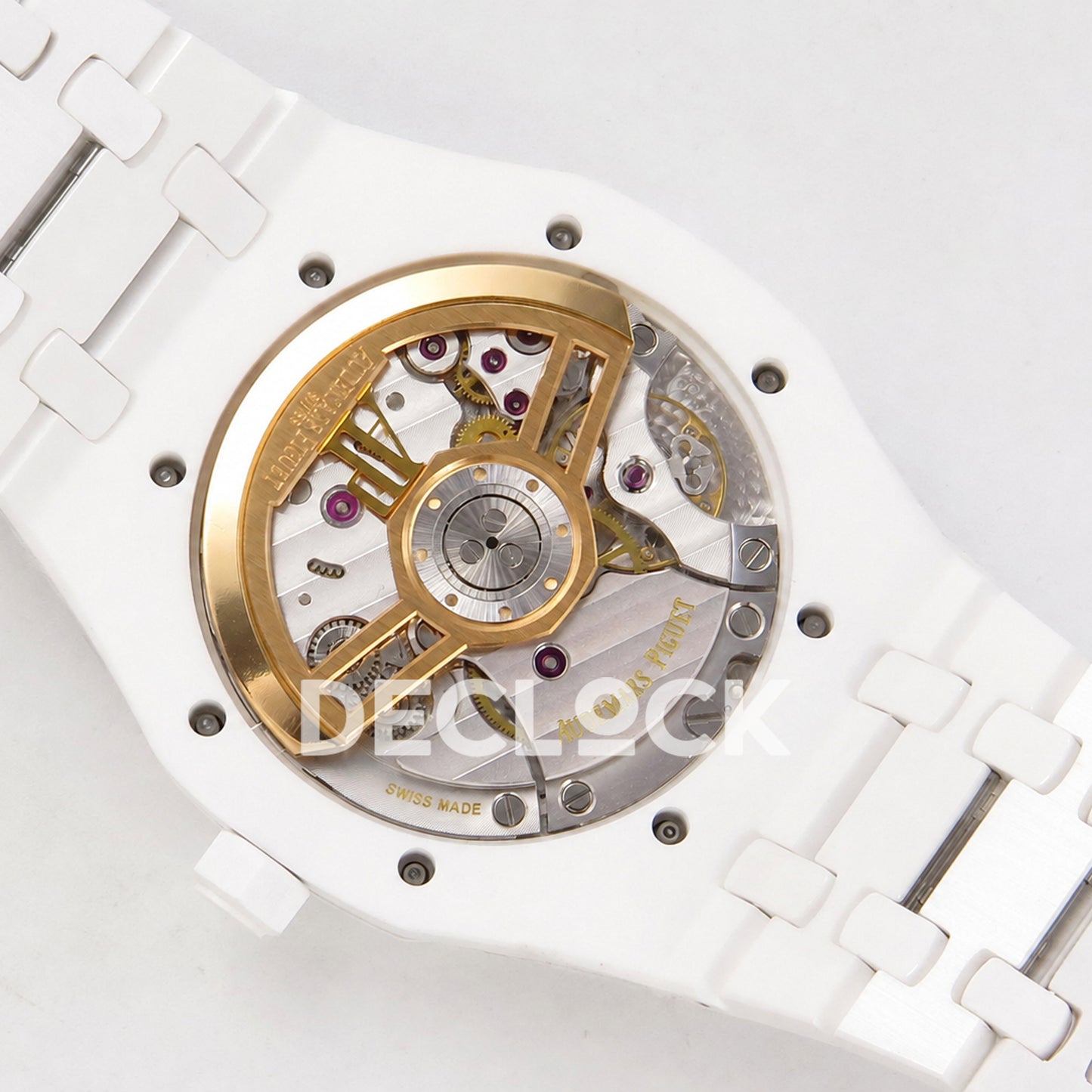 Audemars Piguet Royal Oak 41mm 15500 White Ceramic ZF SA4302 Free Sprung Replica
