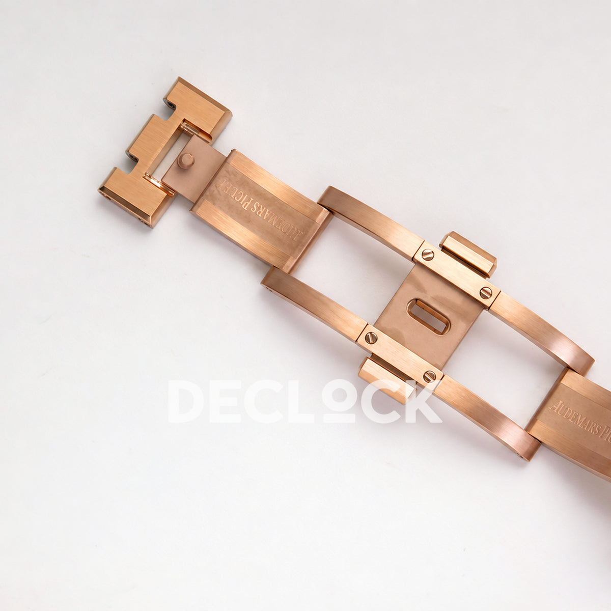Audemars Piguet Royal Oak 15510OR.OO.1320OR.04 JF black dial rose gold bracelet DD4302 — clasp open