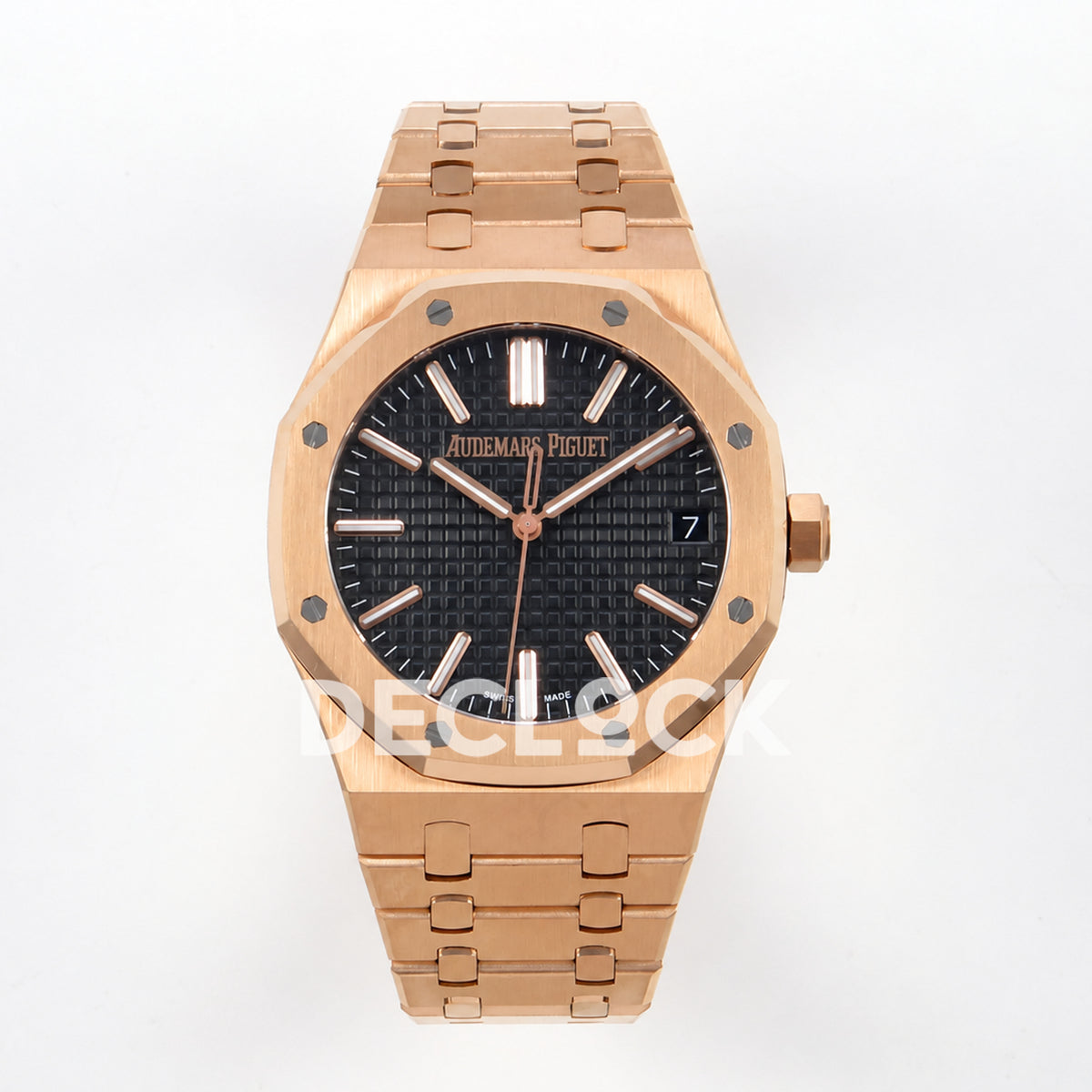 Audemars Piguet Royal Oak 15510OR.OO.1320OR.04 JF black dial rose gold bracelet DD4302 — front