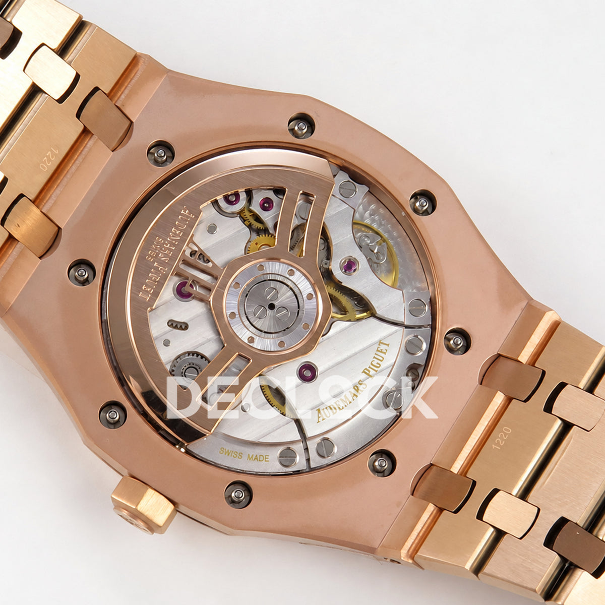 Audemars Piguet Royal Oak 15510OR.OO.1320OR.04 JF black dial rose gold bracelet DD4302 — movement rotor