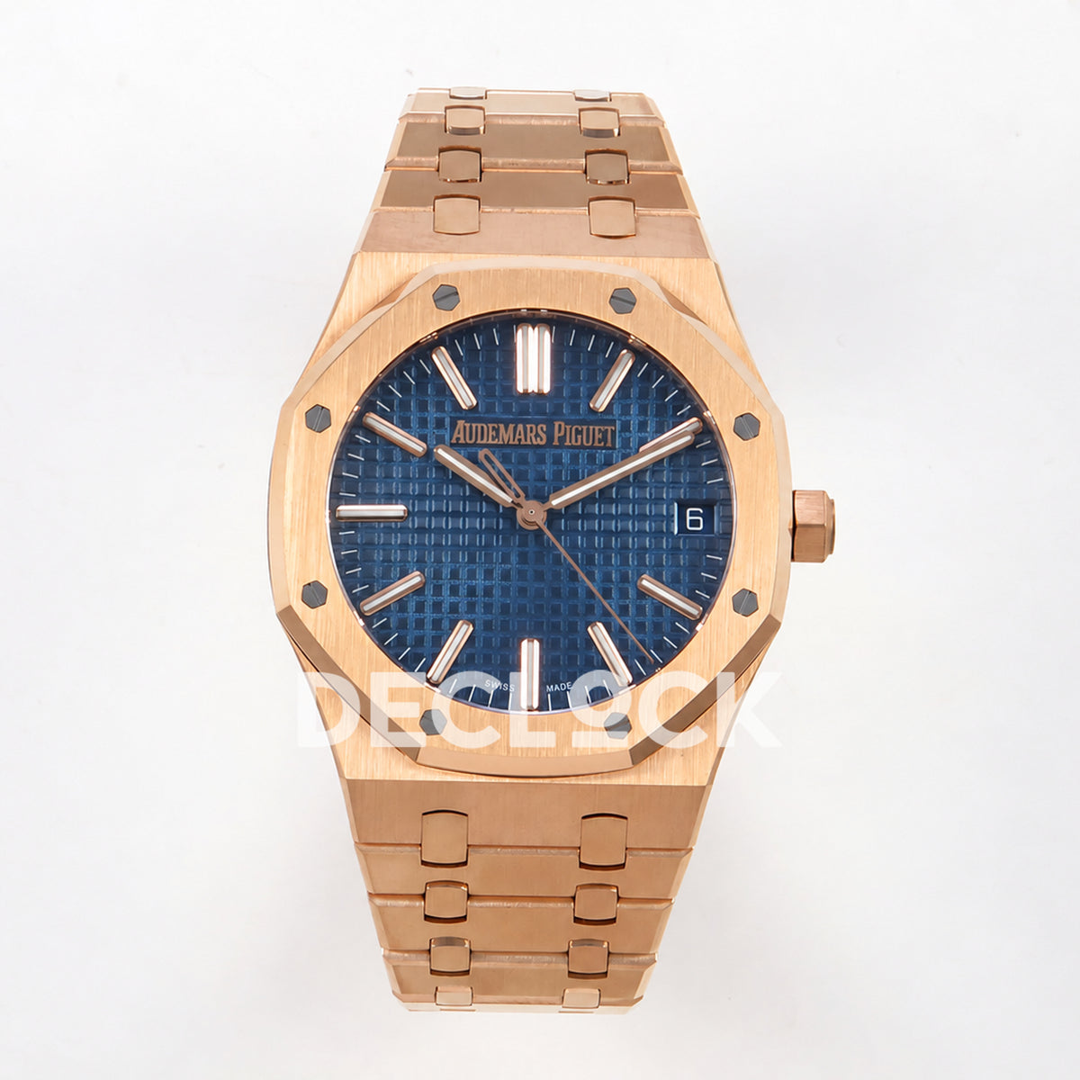 Audemars Piguet Royal Oak 15510OR.OO.1320OR.03 JF blue dial rose gold bracelet DD4302 — front