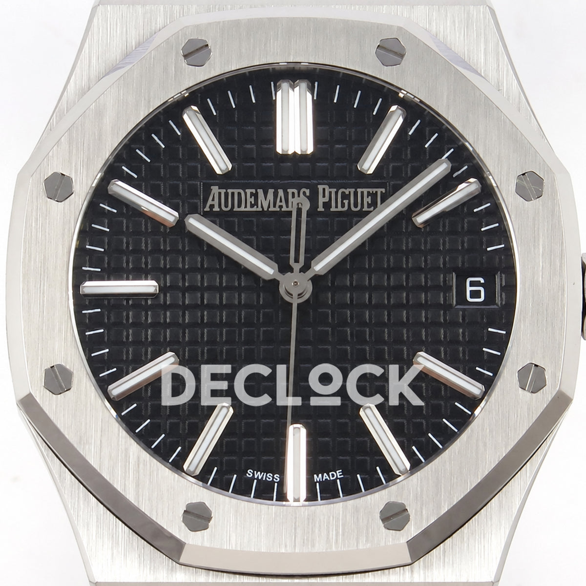 Audemars Piguet Royal Oak 15510 JF steel black dial DD4302 — dial close up