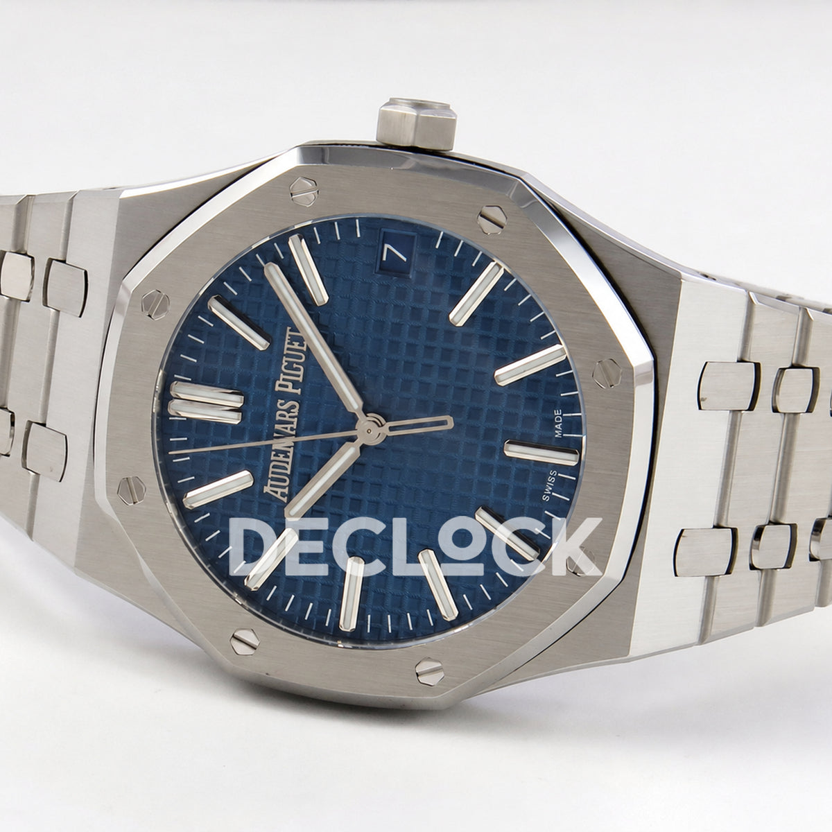 Audemars Piguet Royal Oak 15510ST.OO.1320ST.06 JF blue dial steel bracelet DD4302 — horizontal right
