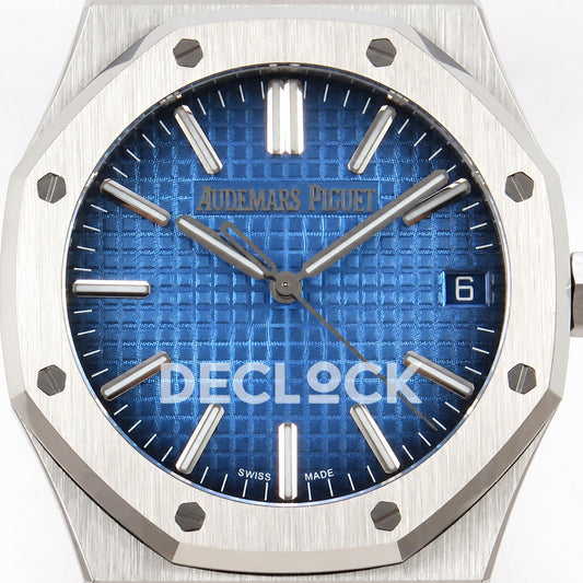 Audemars Piguet Royal Oak 15510 JF steel blue ombre dial DD4302 — dial close up