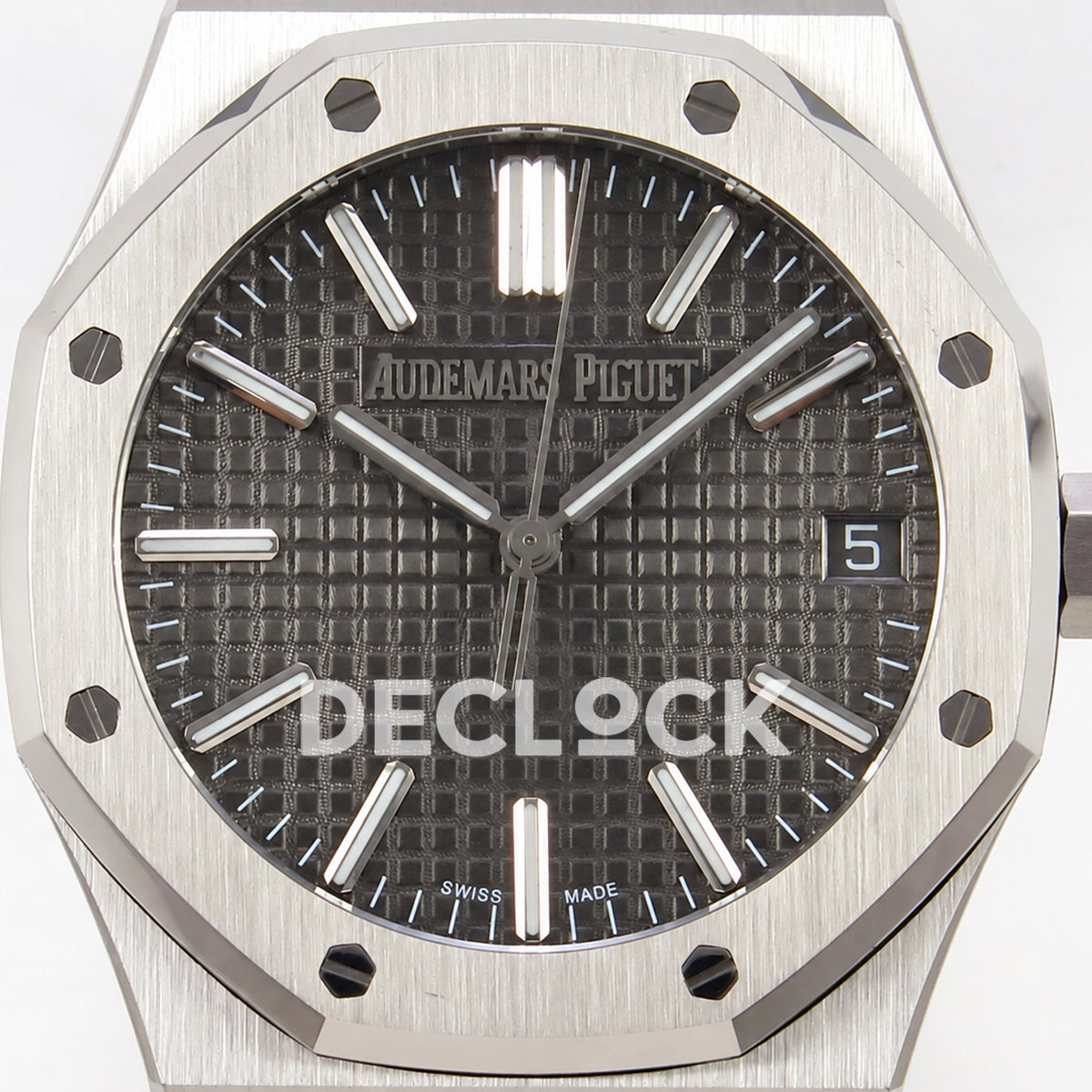 Audemars Piguet Royal Oak 15510 JF steel gray dial DD4302 — dial close up