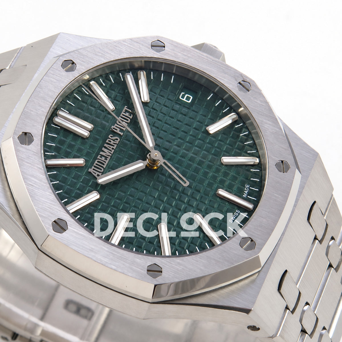 Audemars Piguet Royal Oak 15510 JF steel green dial DD4302 — left angle