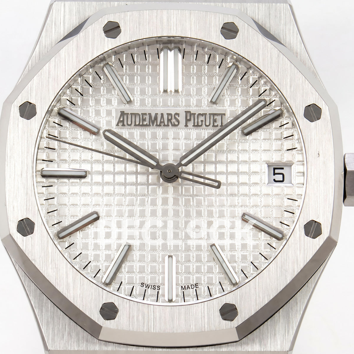 Audemars Piguet Royal Oak 15510 JF steel silver white dial DD4302 — dial close up