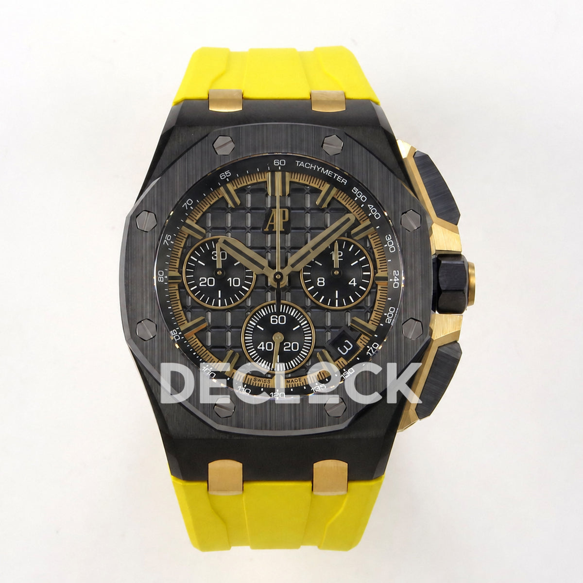Audemars Piguet Royal Oak Offshore 43mm 26420 Black Ceramic Yellow Strap DDF DD4401 Super Clone