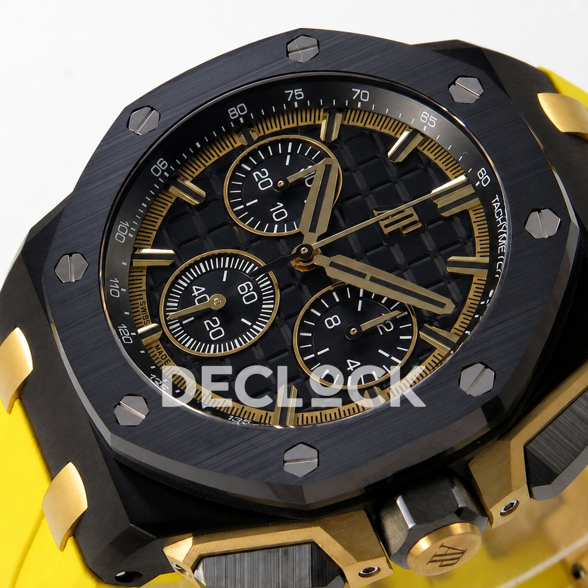 Audemars Piguet Royal Oak Offshore 43mm 26420 Black Ceramic Yellow Strap DDF DD4401 Super Clone