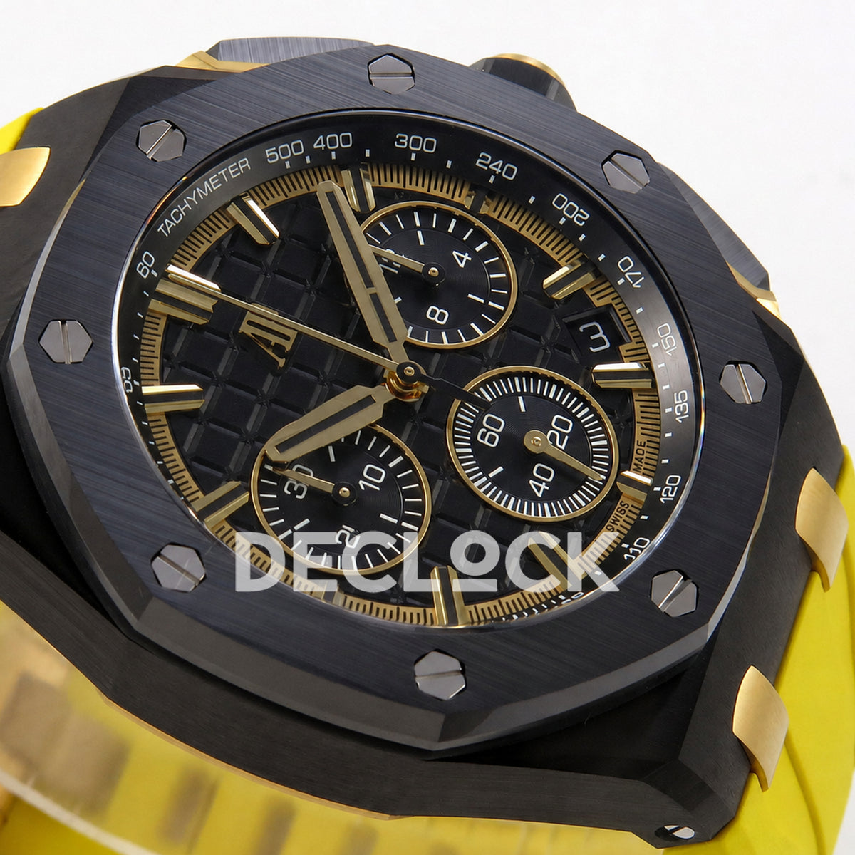 Audemars Piguet Royal Oak Offshore 43mm 26420 Black Ceramic Yellow Strap DDF DD4401 Super Clone