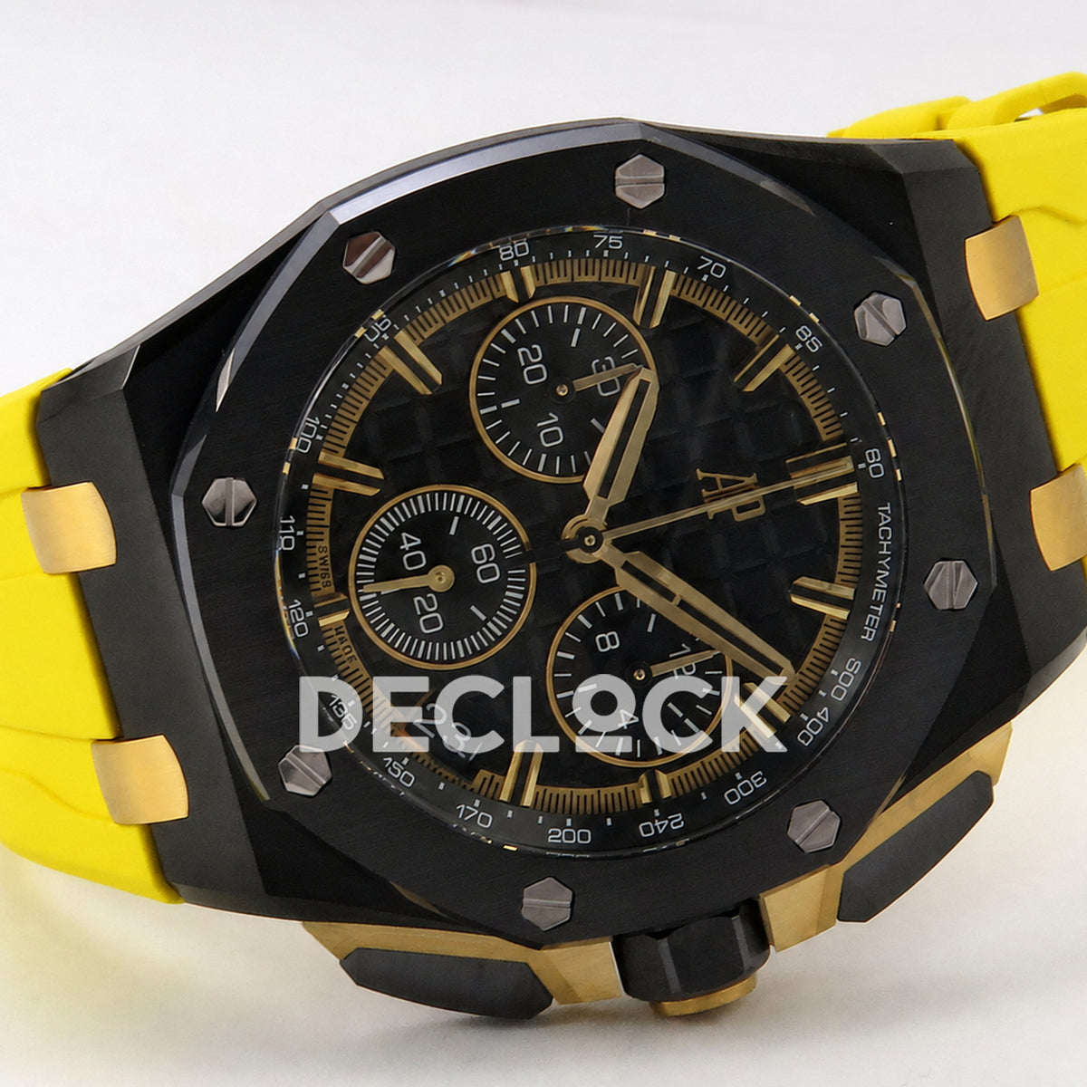 Audemars Piguet Royal Oak Offshore 43mm 26420 Black Ceramic Yellow Strap DDF DD4401 Super Clone