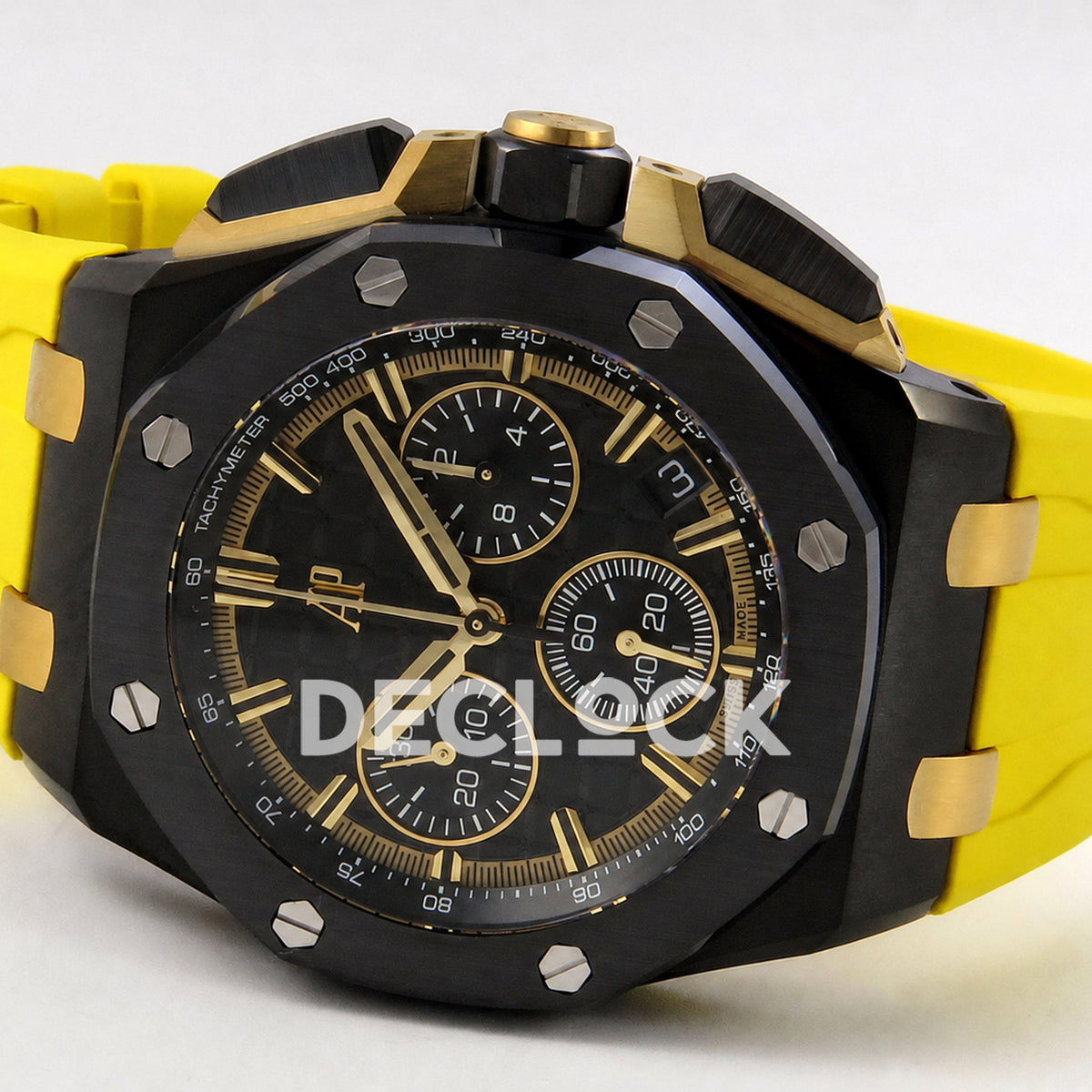 Audemars Piguet Royal Oak Offshore 43mm 26420 Black Ceramic Yellow Strap DDF DD4401 Super Clone