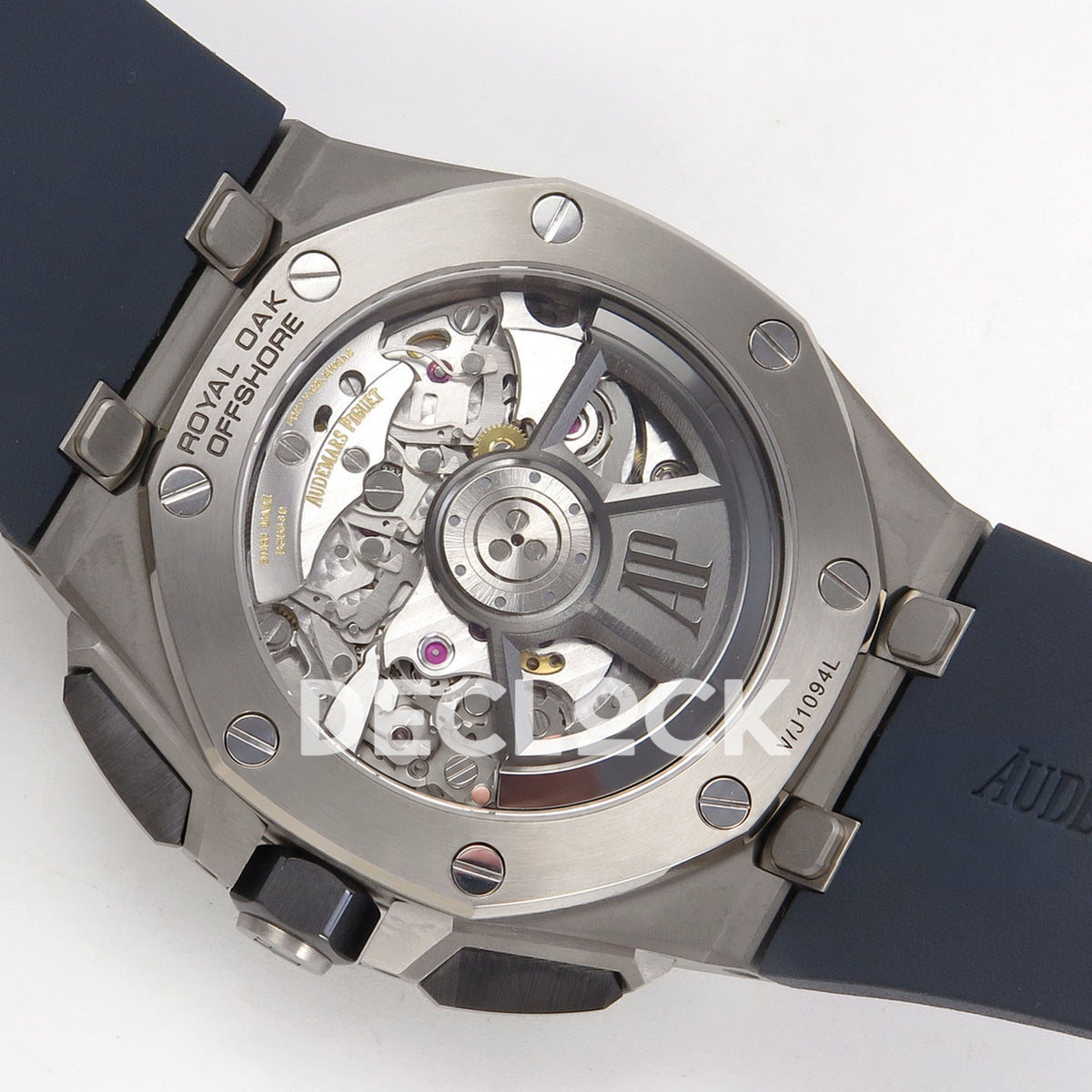 Audemars Piguet Royal Oak Offshore 26420 DDF replica - transparent caseback, AP rotor and original movement with caseback ring installed