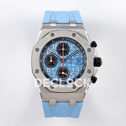 Audemars Piguet Royal Oak Offshore 42 26238ST.OO.A340CA.01 Steel Baby Blue OCTA SA4404 Free Sprung replica - front