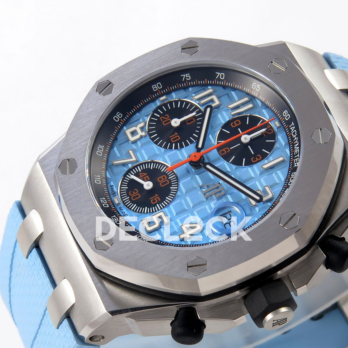 Audemars Piguet Royal Oak Offshore 42 26238ST.OO.A340CA.01 Steel Baby Blue OCTA SA4404 Free Sprung replica - dial diagonal