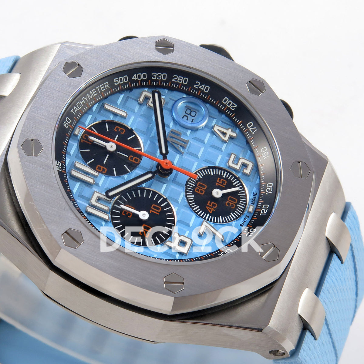 Audemars Piguet Royal Oak Offshore 42 26238ST.OO.A340CA.01 Steel Baby Blue OCTA SA4404 Free Sprung replica - dial opposite angle
