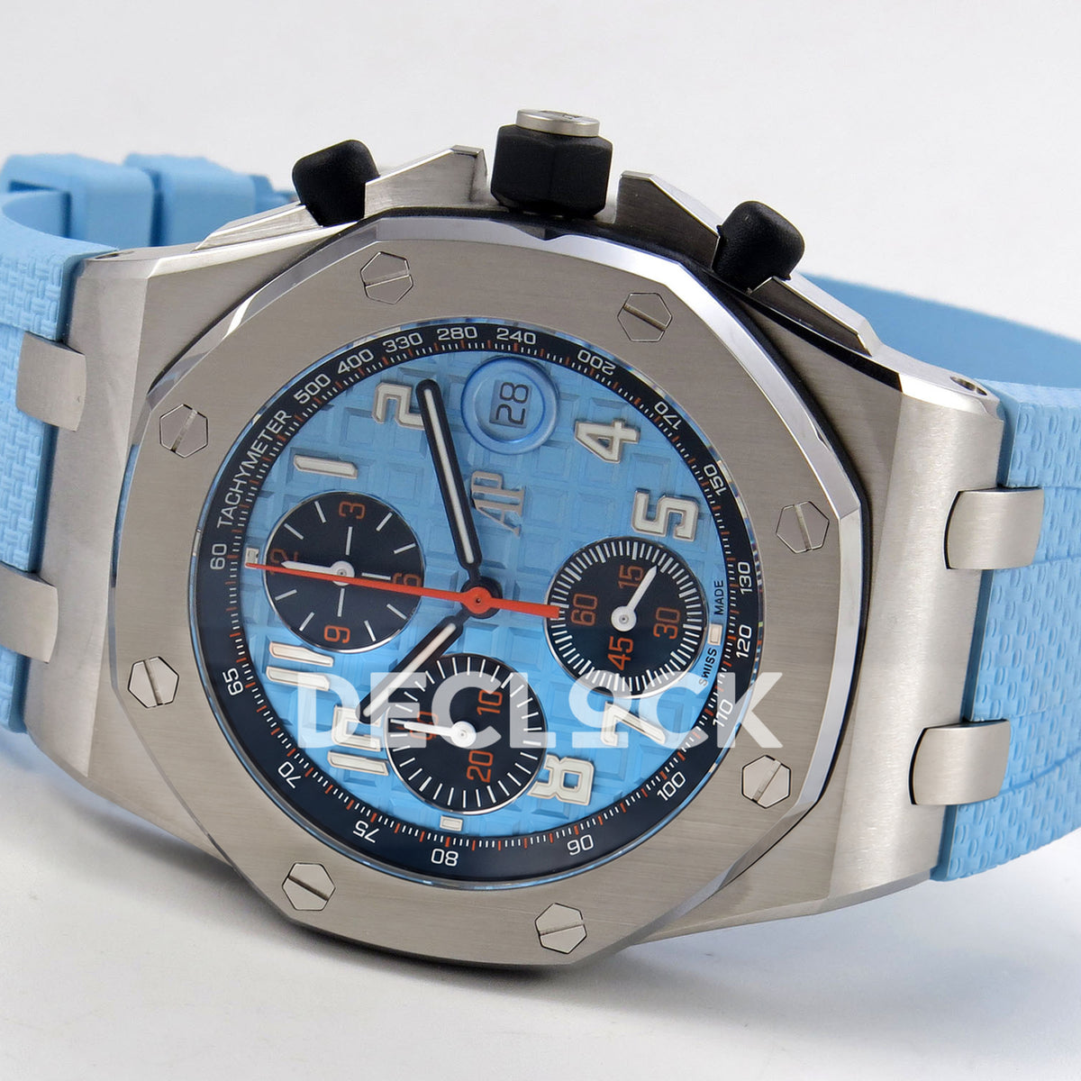 Audemars Piguet Royal Oak Offshore 42 26238ST.OO.A340CA.01 Steel Baby Blue OCTA SA4404 Free Sprung replica - full watch crown side