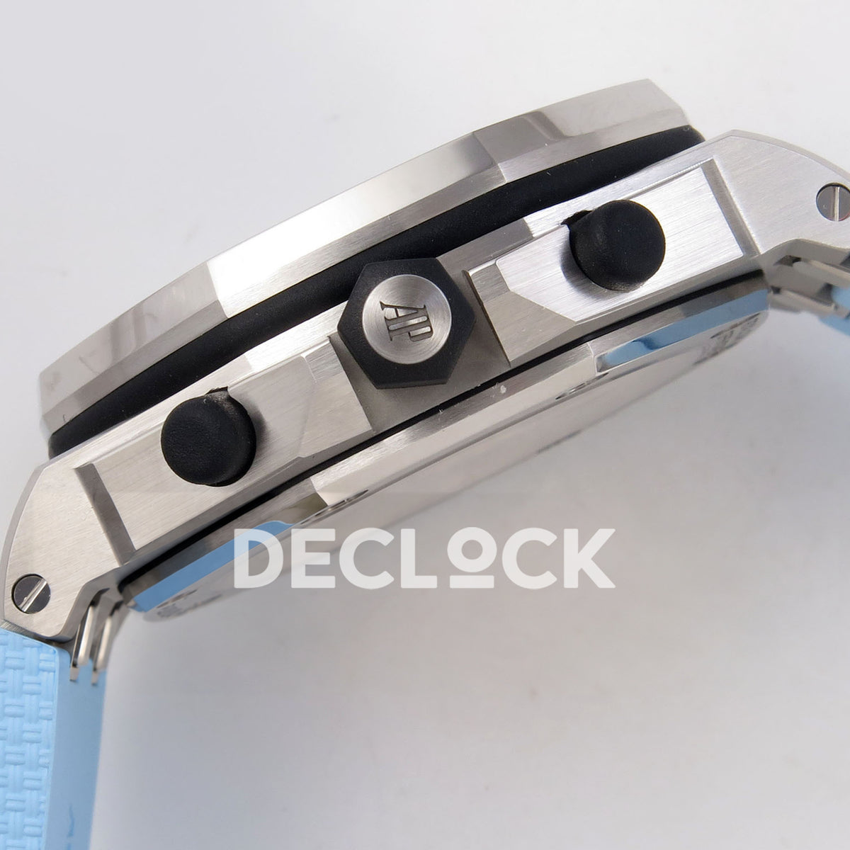 Audemars Piguet Royal Oak Offshore 42 26238ST.OO.A340CA.01 Steel Baby Blue OCTA SA4404 Free Sprung replica - crown side