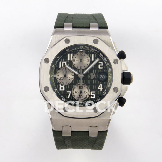 Audemars Piguet Royal Oak Offshore 42 26238TI.OO.A056CA.01 Titanium Green OCTA SA4404 Free Sprung replica - front