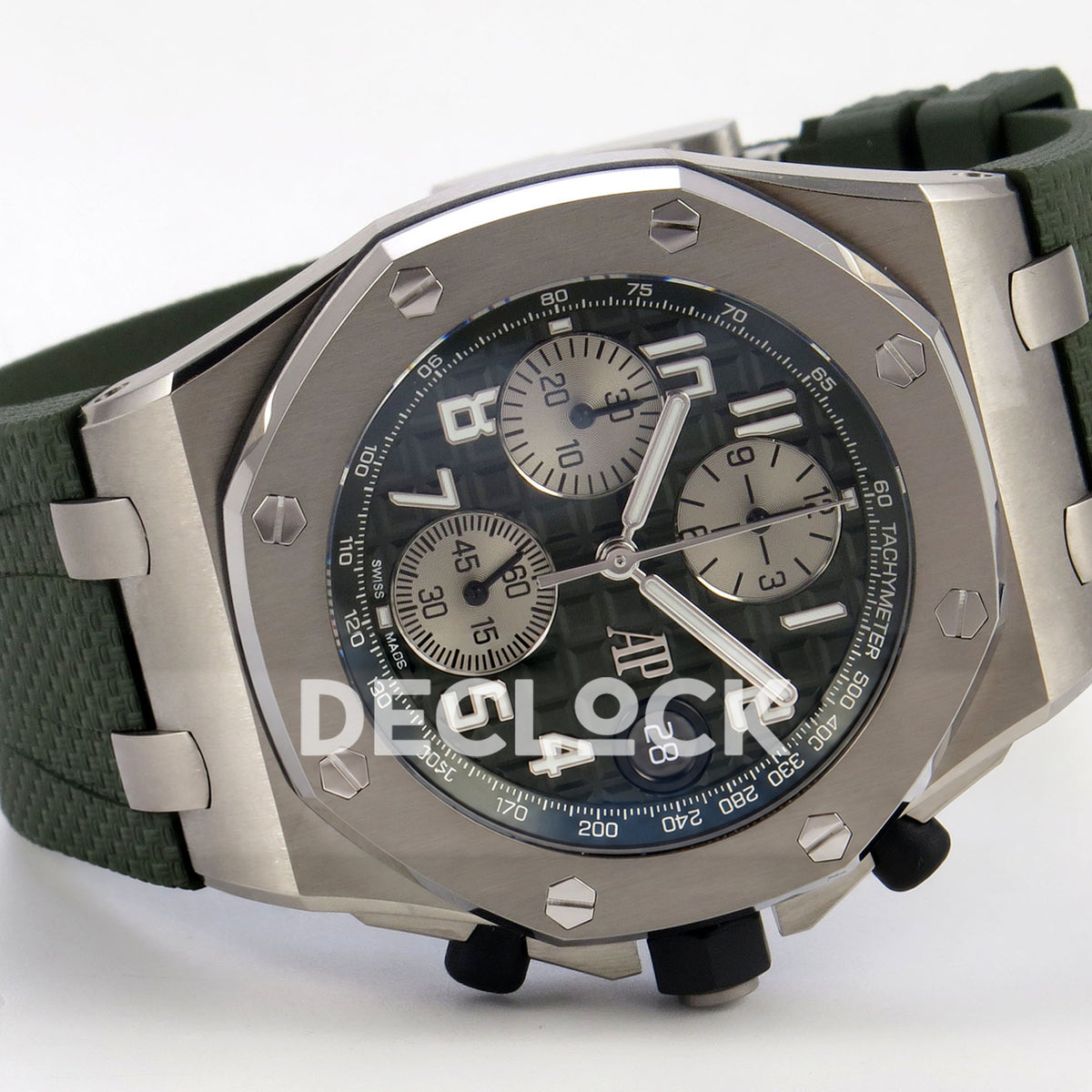 Audemars Piguet Royal Oak Offshore 42 26238TI.OO.A056CA.01 Titanium Green OCTA SA4404 Free Sprung replica - full watch left