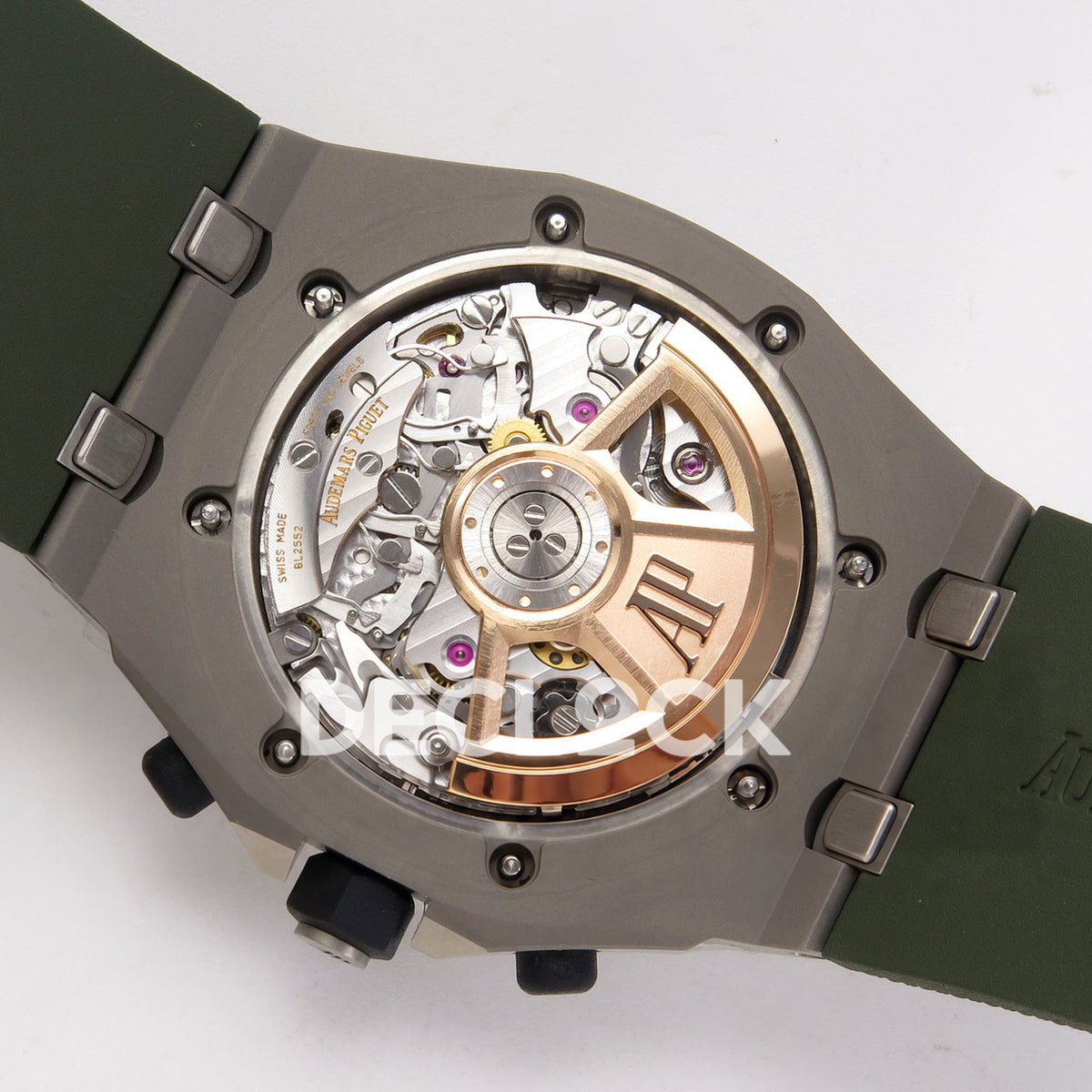 Audemars Piguet Royal Oak Offshore 42 26238TI.OO.A056CA.01 Titanium Green OCTA SA4404 Free Sprung replica - movement rotor left